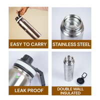 Stainless Steel Floral Printed Water Bottle