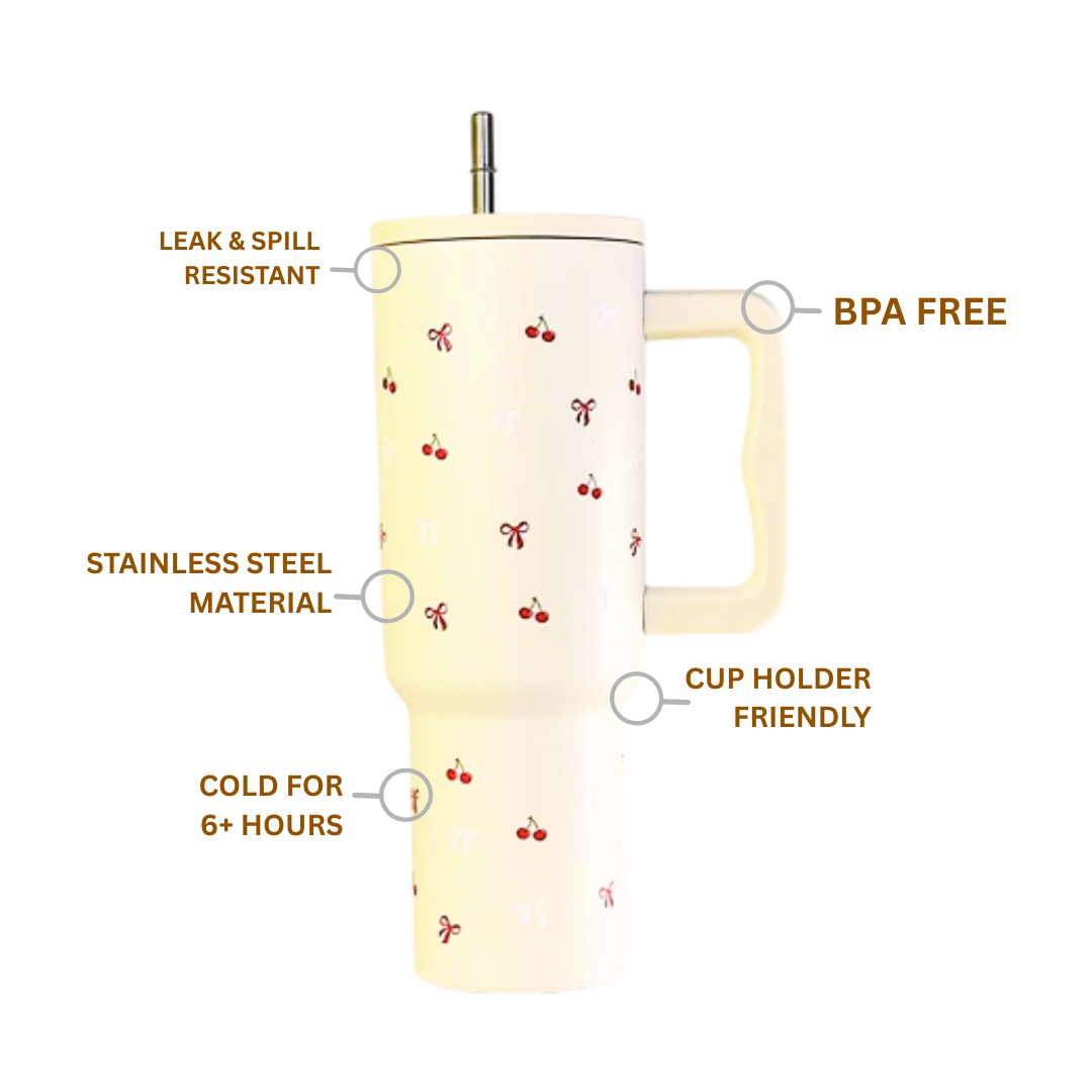 Cherry Daze  🍒 Leakproof Stainless Steel Tumbler