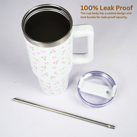 Bow with Tulip Floral Tumbler