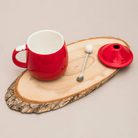 Christmas Santa Mug with Lid & Spoon (Random Design)