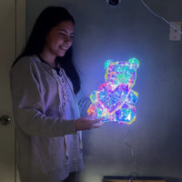 Gorgeous Shining LED Teddy Bear Holding a Red Heart