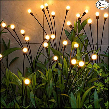 Solar Powered Firefly Lights  Outdoor Solar Firefly Garden Light Waterproof Decorative Solar Lights for Pathway Decoration Warm