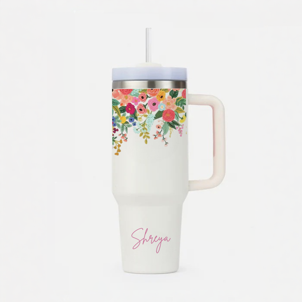 Personalized BotaniCup™ Tumbler with Straw & Lid