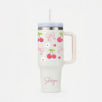 Personalized BerryBow™ Tumbler with Straw & Lid