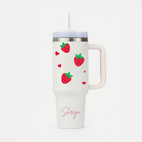 Personalized BlushBerry™ Tumbler with Straw & Lid