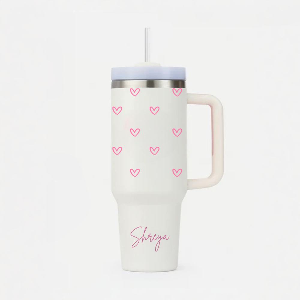 Personalized LoveSip™ Tumbler with Straw & Lid