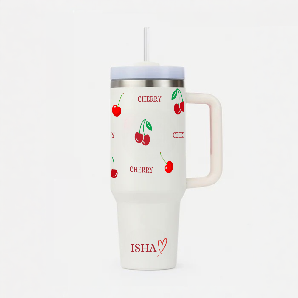 Personalized CherrySip™ Tumbler with Straw & Lid