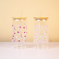 Set-2 Cute Reusable Water Glass