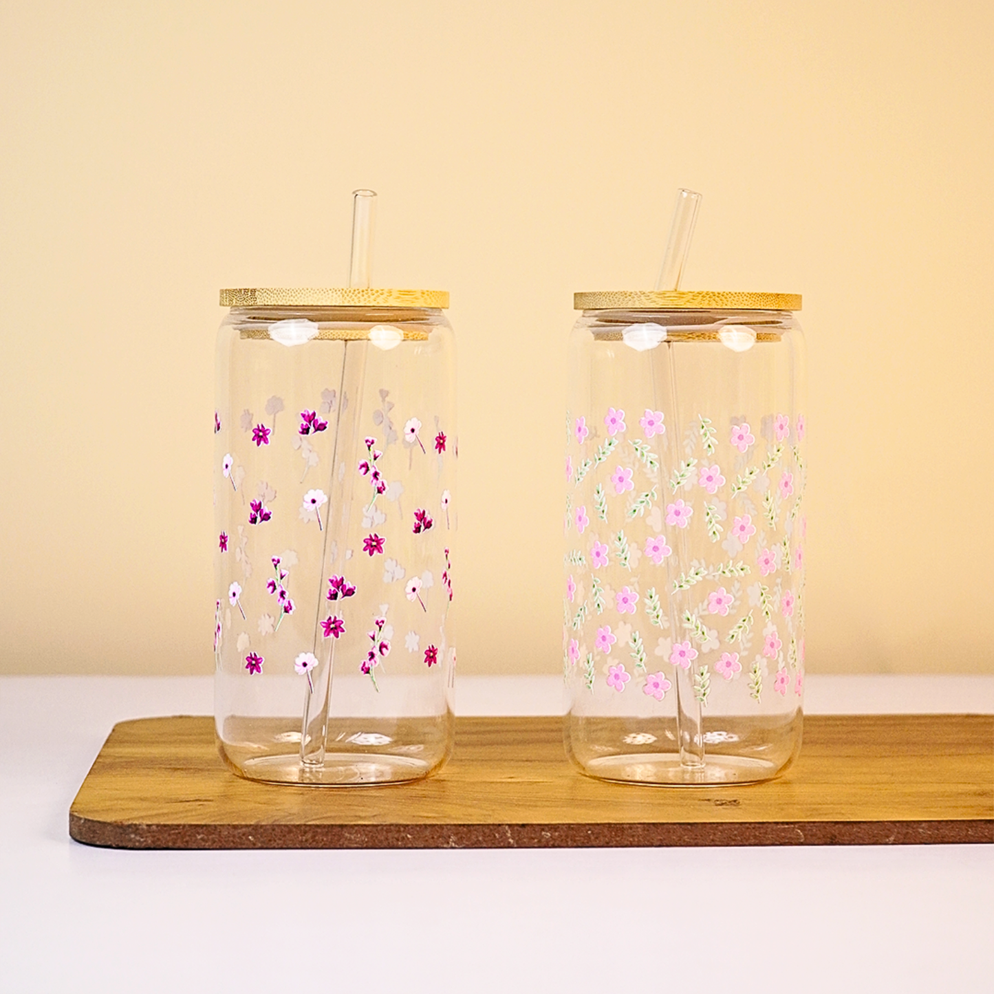 Set-2 Cute Reusable Water Glass