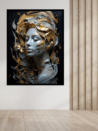 Golden Grace – Modern Abstract Canvas Wall Art