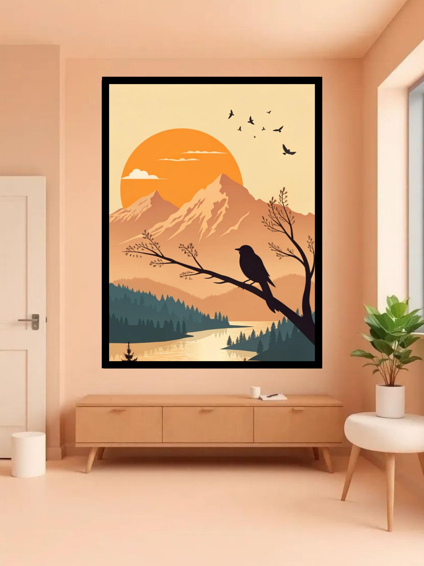 Sunset Serenity – Nature Landscape Canvas Wall Art