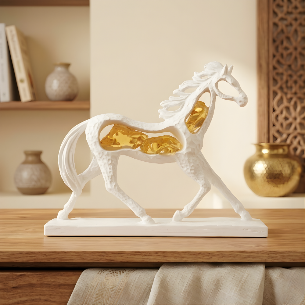 AurraGlow™ Horse Decor Showpiece – Modern Resin Sculpture