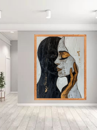 Shades of Emotion – Abstract Couple Canvas Wall Art