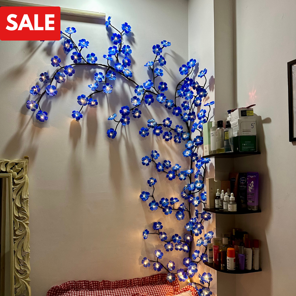 BRANCHLIGHT™ BLUE CHERRY BLOSSOM TREE BRANCH LIGHTING