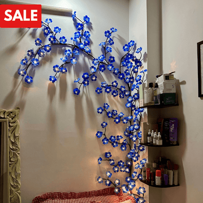 MEMORIES INSITE® BRANCHLIGHT BLUE CHERRY BLOSSOM TREE BRANCH LIGHTING - Memories InsiteBLUE CHERRY BLOSSOM TREE BRANCH 6 FEET