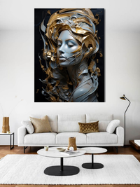 Golden Grace – Modern Abstract Canvas Wall Art