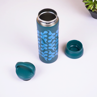 Teal Abstract Pattern Stainless Steel Insulated Tumbler