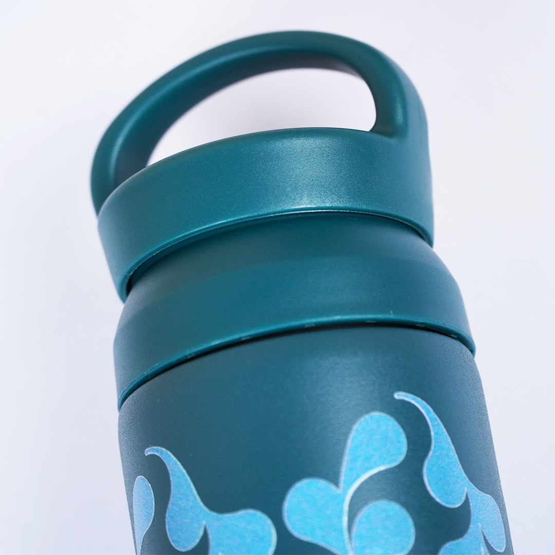 Teal Abstract Pattern Stainless Steel Insulated Tumbler