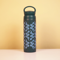 Teal Abstract Pattern Stainless Steel Insulated Tumbler