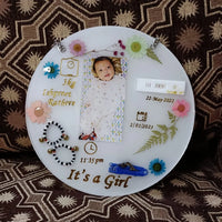 Resin Baby Birth Photo Frams ,For Gifts - 8 inch