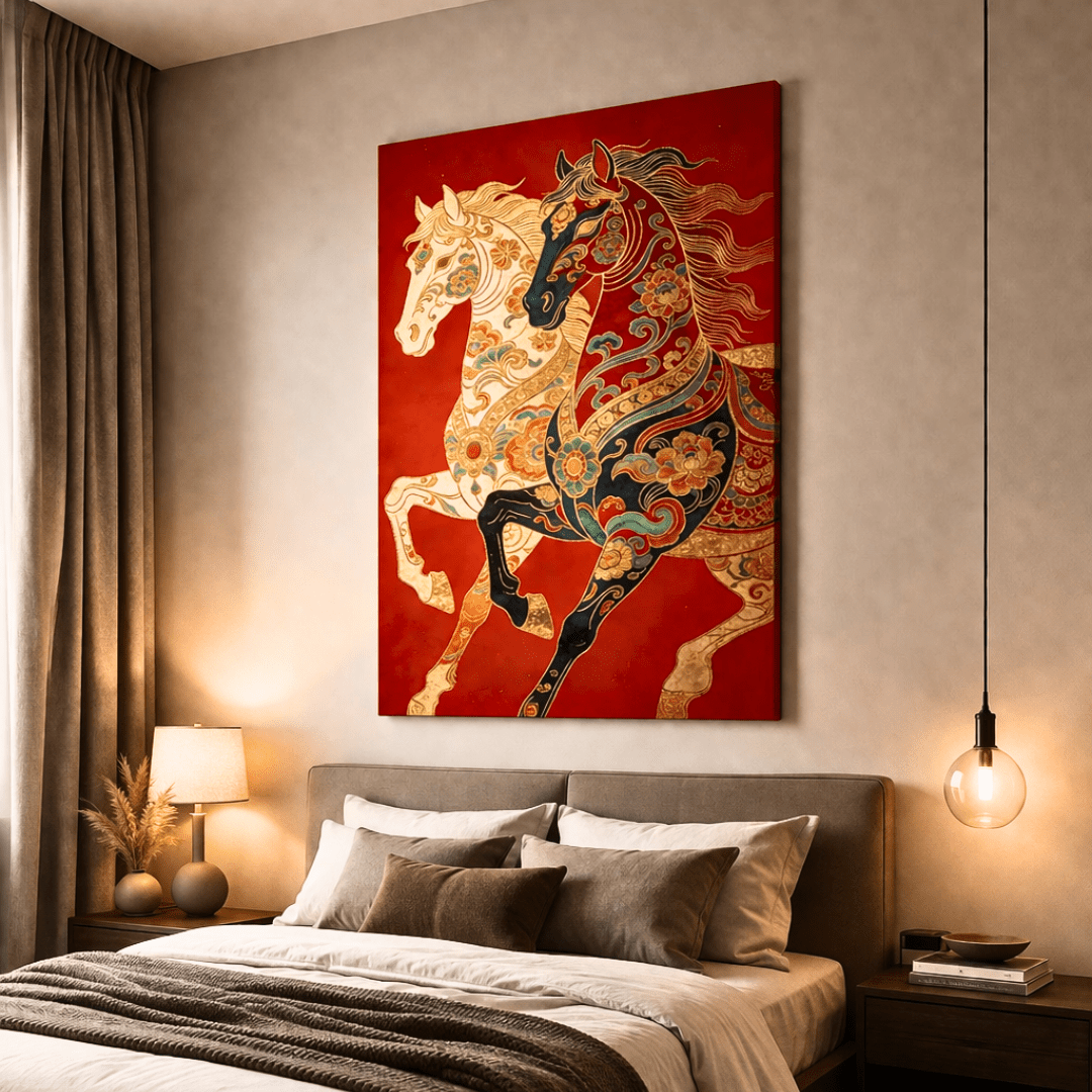 Royal Horse Canvas Wall Art - Memories InsiteROYAL HORSE CANVAS WALL ART- STRECHED