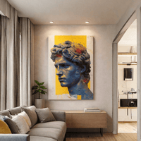 Modern Abstract David Sculpture Canvas Painting - Memories InsiteMODERN DAVID  SCULPTURE STRECHED CANVAS
