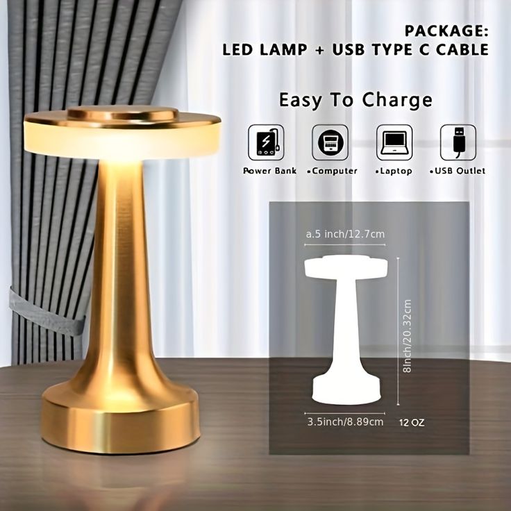 Wireless LED Table Light LAMP IMAGE 4