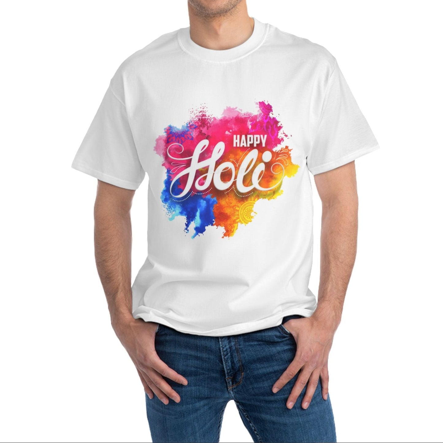 Happy Holi design T-Shirts Combo ( PACK OF 2 )