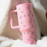 Cute Strawberry Tumbler — Leakproof & Insulated (Pink)