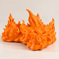 Dragon Breathing Fire Lamp Decorative Figurine with Fire Bowl Base | Fantasy Tabletop Decor