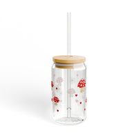 Personalized Mashroom Glass Coffee Tumbler