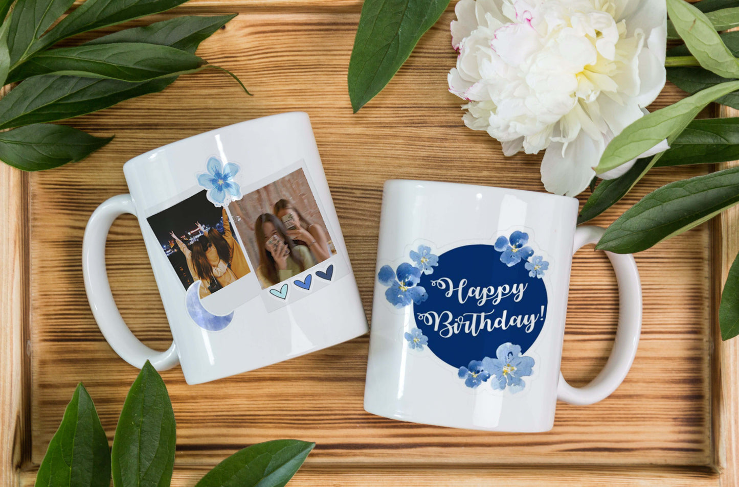 Birthday Ceramic Personlaised Mug ( Blue )