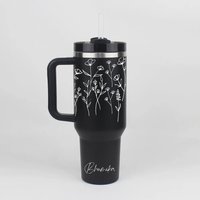 Personalized FleurFlow™ Tumbler with Straw & Lid