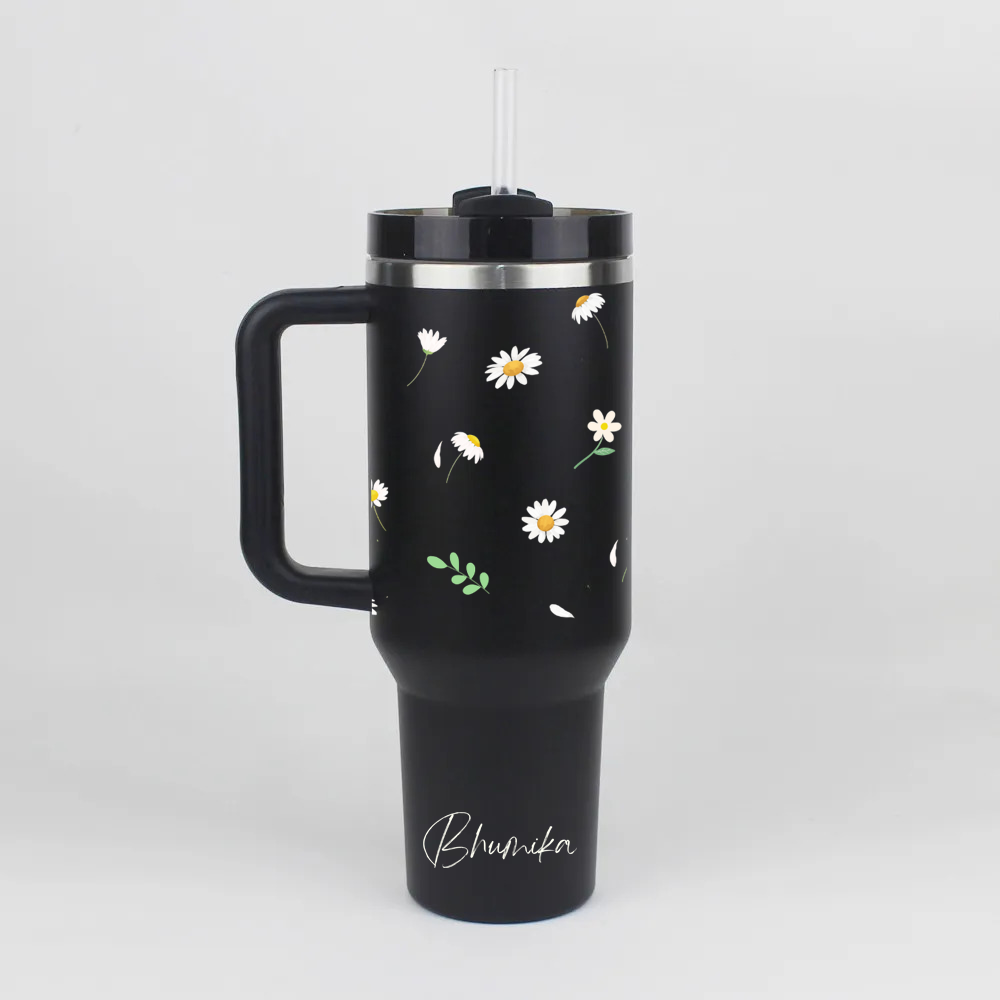 Personalized PetalSipper™ Tumbler with Straw & Lid