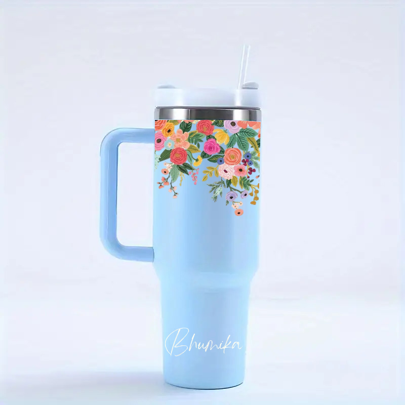 Personalized BotaniCup™ Tumbler with Straw & Lid