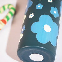 Bloom Wave Vacuum Insulated Tumbler – 490ml Hot & Cold Stainless Steel Bottle with Carry Loop Lid