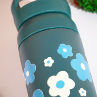 Bloom Wave Vacuum Insulated Tumbler – 490ml Hot & Cold Stainless Steel Bottle with Carry Loop Lid