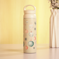 Ornaments Glow Vacuum Insulated Tumbler – 490ml Hot & Cold Stainless Steel Bottle with Carry Loop Lid