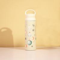 Ornaments Glow Vacuum Insulated Tumbler – 490ml Hot & Cold Stainless Steel Bottle with Carry Loop Lid