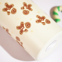 Christmas Gingerbread Vacuum Insulated Tumbler – 490ml Hot & Cold Stainless Steel Bottle with Carry Loop Lid