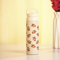 Christmas Gingerbread Vacuum Insulated Tumbler – 490ml Hot & Cold Stainless Steel Bottle with Carry Loop Lid