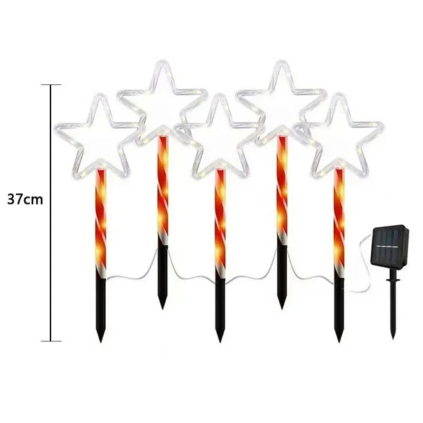 Star Solar Pathway Lights for Christmas