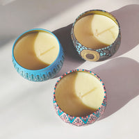 Mandala Glow Scented Candles – Set of 3 Boho Decorative Tins