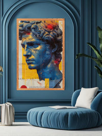 Modern Abstract David Sculpture Canvas Painting