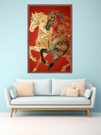Royal Horse Canvas Wall Art | Traditional Decorative Horse Painting