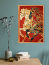 Royal Horse Canvas Wall Art | Traditional Decorative Horse Painting