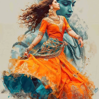 Parvati Shiv Dancing Canvas Wall Art - Memories InsitePARVATI SHIV DANCING CANVAS - STRECHED