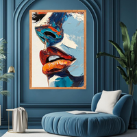 Abstract Face Canvas Painting