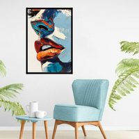 Abstract Face Canvas Painting