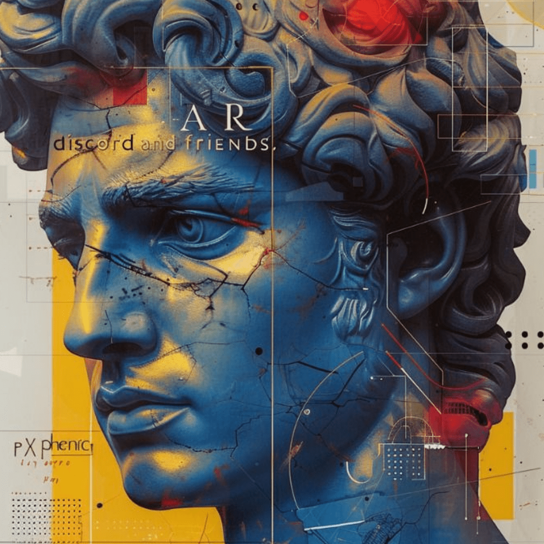 Modern Abstract David Sculpture Canvas Painting - Memories InsiteMODERN DAVID  SCULPTURE STRECHED CANVAS